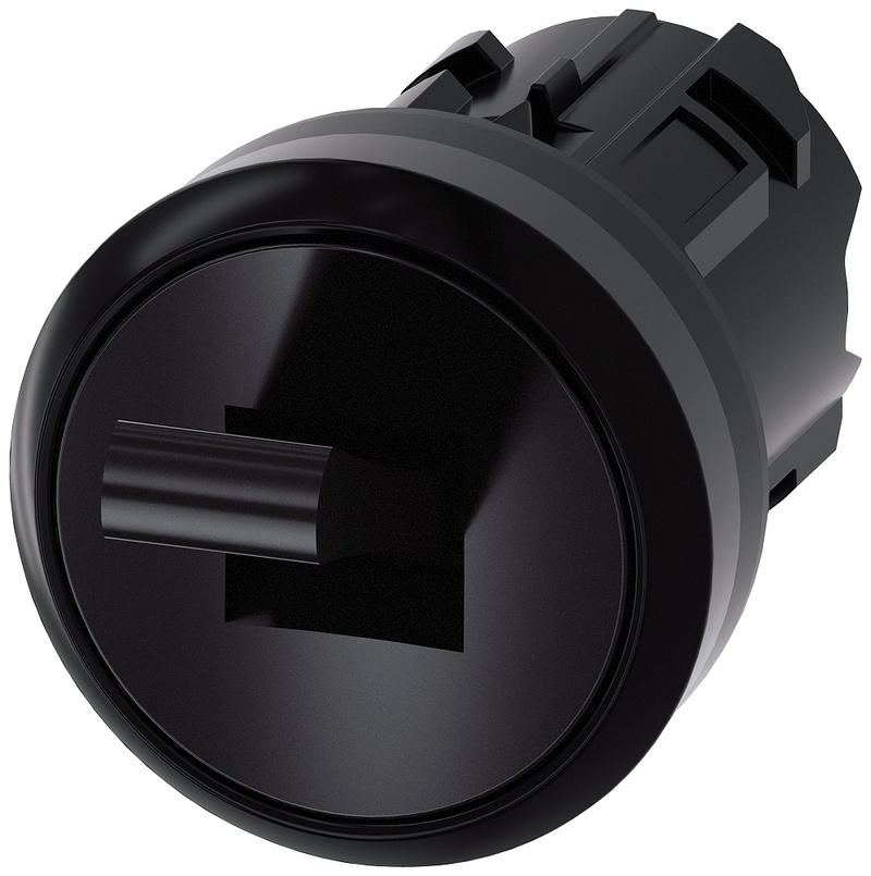 SIEMENS 3SU1000-3EC10-0AA0 Toggle switch, 22 mm, round, plastic, black, 2 switch positions O&lt;I