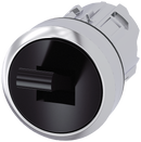 SIEMENS 3SU1050-3EC10-0AA0 Toggle switch, 22 mm, round, metal, high gloss, black, 2 switch positions O+I