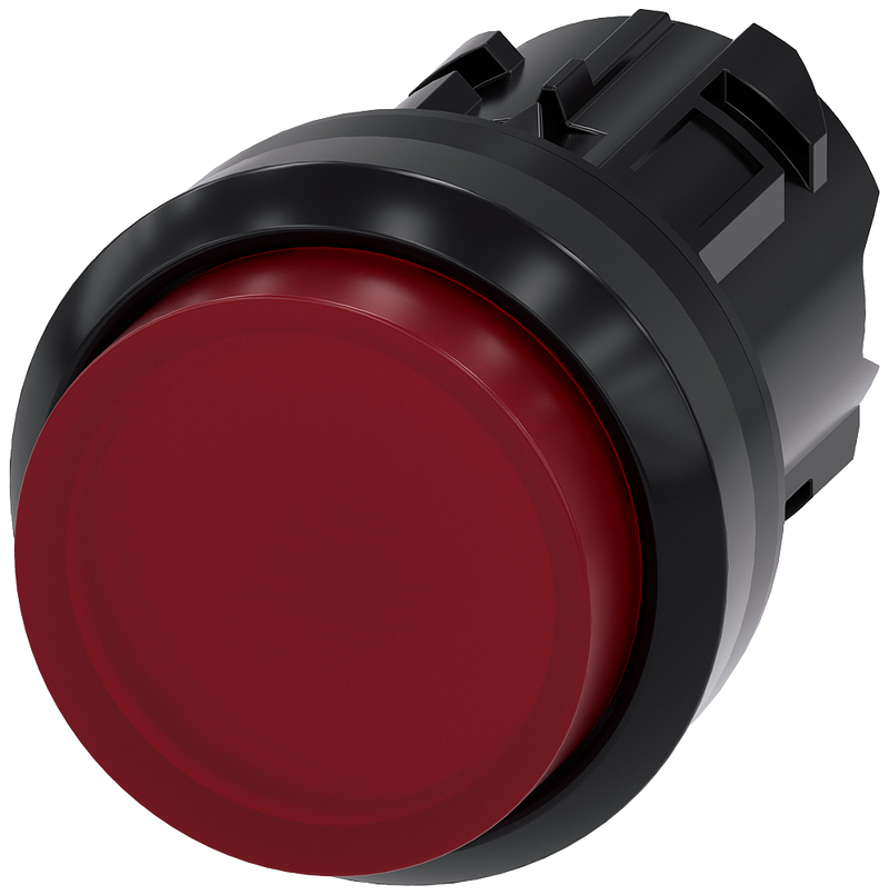 SIEMENS 3SU1001-0BB20-0AA0 Pushbutton, illuminated, 22 mm, round, plastic, red, button