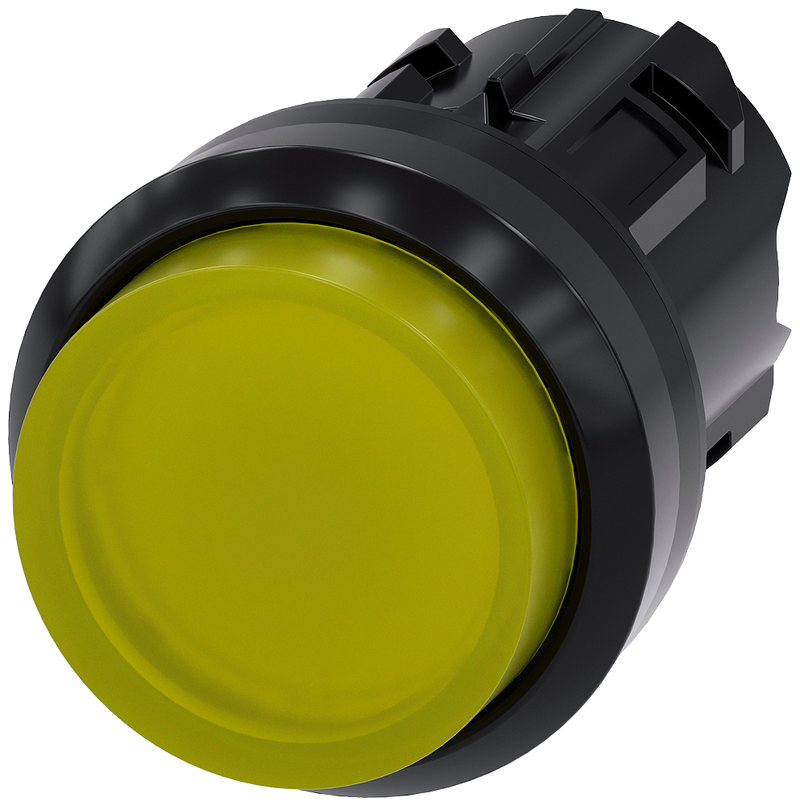 SIEMENS 3SU1001-0BB30-0AA0 Pushbutton, illuminated, 22 mm, round, plastic, yellow, button