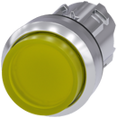 SIEMENS 3SU1051-0BB30-0AA0 Pushbutton, illuminated, 22 mm, round, metal, high gloss, yellow, button