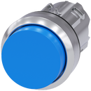 SIEMENS 3SU1050-0BB50-0AA0 Pushbutton, 22 mm, round, metal, high gloss, blue, button