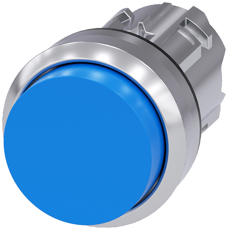 SIEMENS 3SU1050-0BB50-0AA0 Pushbutton, 22 mm, round, metal, high gloss, blue, button