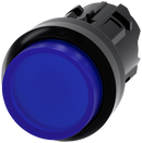 SIEMENS 3SU1001-0BB50-0AA0 Pushbutton, illuminated, 22 mm, round, plastic, blue, button