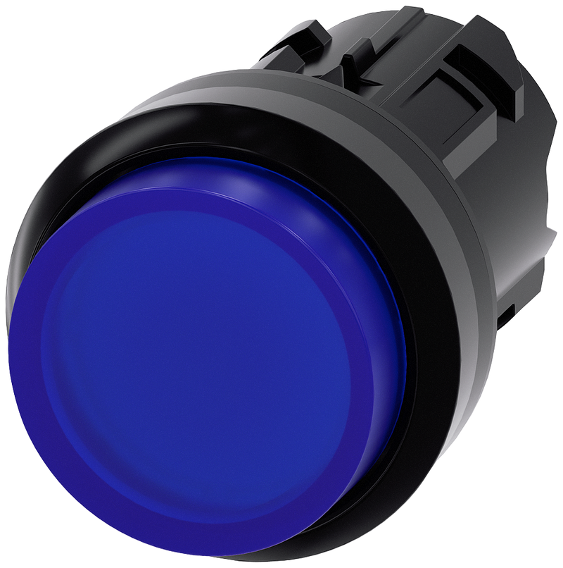 SIEMENS 3SU1001-0BB50-0AA0 Pushbutton, illuminated, 22 mm, round, plastic, blue, button