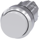 SIEMENS 3SU1050-0BB60-0AA0 Pushbutton, 22 mm, round, metal, high gloss, white, button