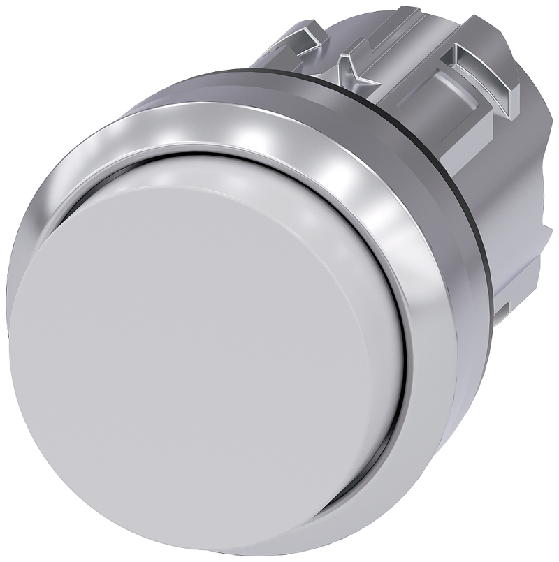 SIEMENS 3SU1050-0BB60-0AA0 Pushbutton, 22 mm, round, metal, high gloss, white, button