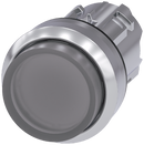 SIEMENS 3SU1051-0BB70-0AA0 Pushbutton, illuminated, 22 mm, round, metal, high gloss, clear, button