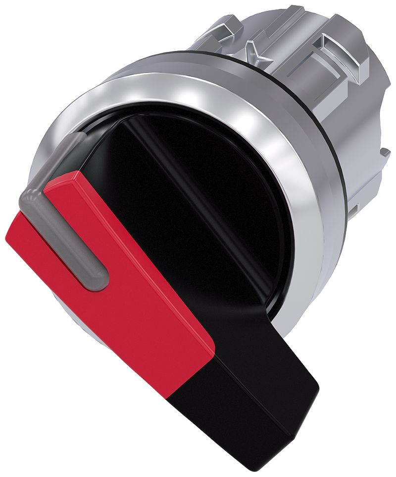 SIEMENS 3SU1052-2CF20-0AA0 Toggle switch, illuminable, 22 mm, round, metal, high gloss, red