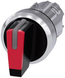 SIEMENS 3SU1052-2BL20-0AA0 Toggle switch, illuminable, 22 mm, round, metal, high gloss, red