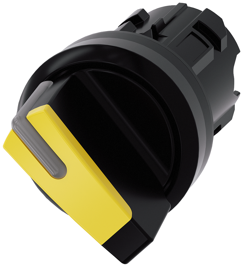 SIEMENS 3SU1002-2BC30-0AA0 Toggle switch, illuminable, 22 mm, round, plastic, yellow