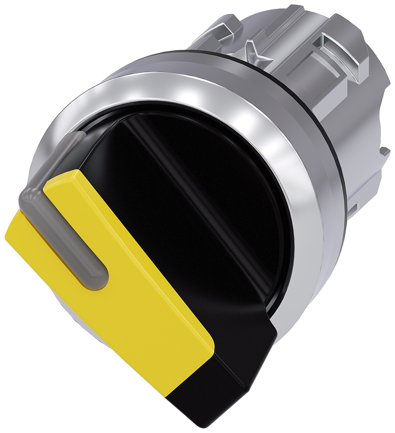 SIEMENS 3SU1052-2BC30-0AA0 Toggle switch, illuminable, 22 mm, round, metal, high gloss, yellow
