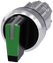 SIEMENS 3SU1052-2BM40-0AA0 Toggle switch, illuminable, 22 mm, round, metal, high gloss, green