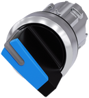 SIEMENS 3SU1052-2BC50-0AA0 Toggle switch, illuminable, 22 mm, round, metal, high gloss, blue