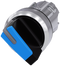 SIEMENS 3SU1052-2BC50-0AA0 Toggle switch, illuminable, 22 mm, round, metal, high gloss, blue