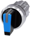 SIEMENS 3SU1052-2BM50-0AA0 Toggle switch, illuminable, 22 mm, round, metal, high gloss, blue