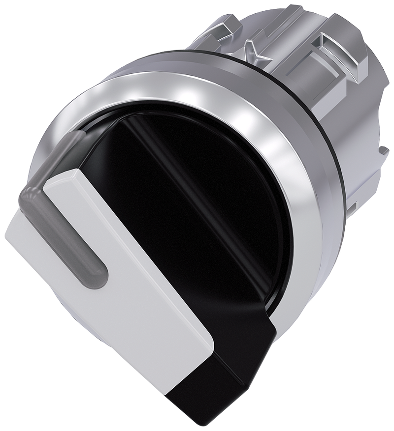 SIEMENS 3SU1052-2BC60-0AA0 Toggle switch, illuminable, 22 mm, round, metal, high gloss, white
