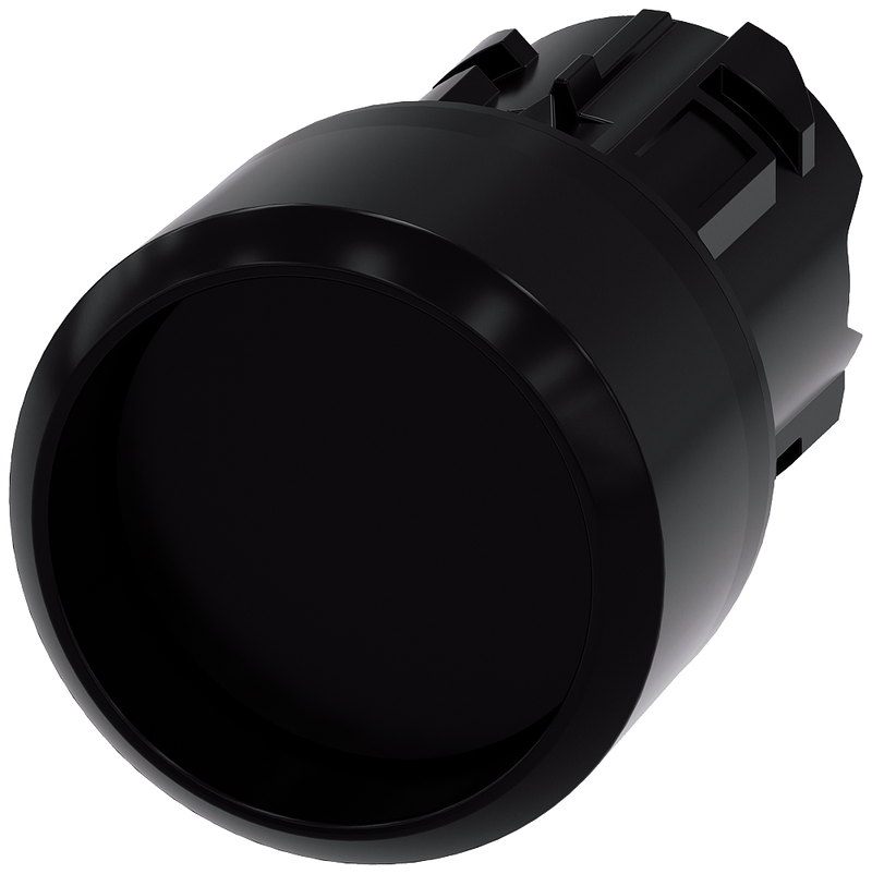 SIEMENS 3SU1000-0CB10-0AA0 Pushbutton, 22 mm, round, plastic, black, front ring