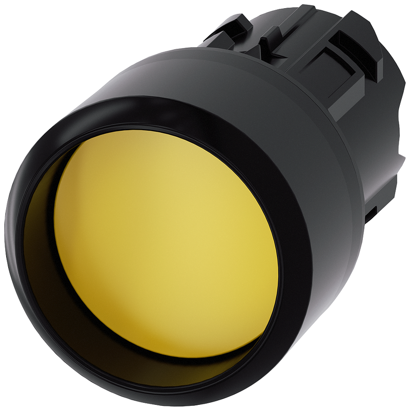 SIEMENS 3SU1000-0CB30-0AA0 Pushbutton, 22 mm, round, plastic, yellow, front ring