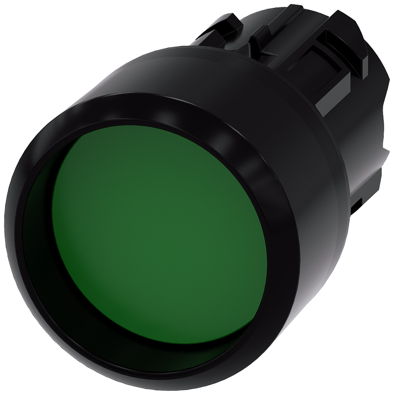 SIEMENS 3SU1000-0CB40-0AA0 Pushbutton, 22 mm, round, plastic, green, front ring