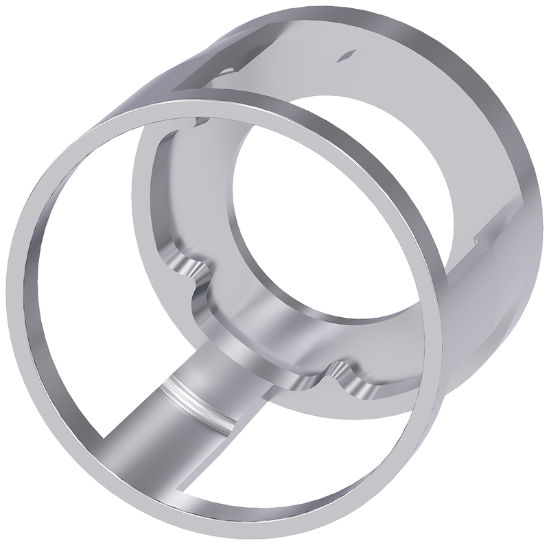 SIEMENS 3SU1950-0DL80-0AA0 Protective collar for mushroom pushbutton, 360 degree, metal, visibility from the side