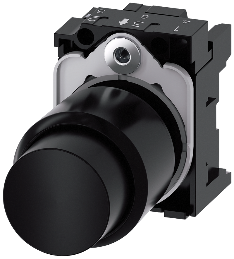 SIEMENS 3SU1200-0FB10-0AA0 Pushbutton, 22 mm, round, plastic, black, button
