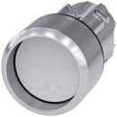 SIEMENS 3SU1050-0CB60-0AA0 Pushbutton, 22 mm, round, metal, high gloss, white, front ring