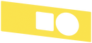SIEMENS 3SU1900-0BF31-0AA0 Backing plate for emergency stop mushroom pushbutton in encl., yellow