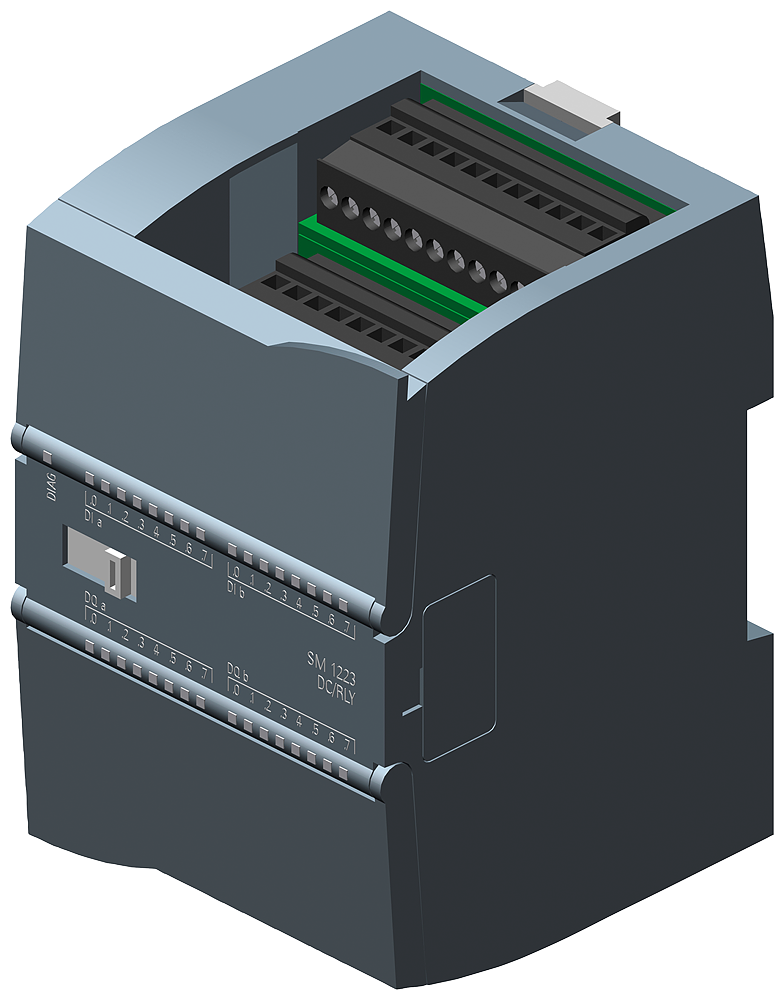 SIEMENS 6AG1223-1PL32-2XB0 SIPLUS S7-1200 SM 1223, DI 16x24 V DC, DQ 16x relay -25 ... +70 °C with conformal coating based on 6ES7223-1PL32-0XB0