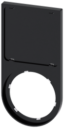 SIEMENS 3SU1900-0AT10-0AA0 Label holder, flat, rounded, black, for labeling plate 27x 27 mm