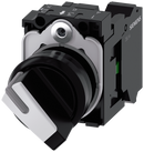 SIEMENS 3SU1100-2BF60-3BA0 Toggle switch, illuminable, 22 mm, round, plastic, black, white, 1 NO