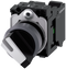 Siemens 3SU1130-2BF60-3BA0 Selector switch, illuminable, 22 mm, round, plastic with metal front ring, white, selector switch, short, 2 switch positions O-I, latching, actuating angle 90°, 10:30h/13:30h, with holder, 1 NO, Spring-type terminal