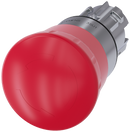 SIEMENS 3SU1050-1HB20-0AA0 Emergency stop mushroom pushbutton, 22 mm, round, metal, high gloss, red, rotate-to-unlatch mechanism