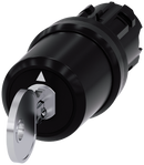 SIEMENS 3SU1000-5BM01-0AA0 Key-operated switch Siemens, 22 mm, round, plastic, key removal O