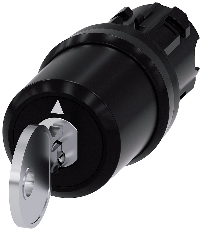 SIEMENS 3SU1000-5BL51-0AA0 Key-operated switch Siemens, 22 mm, round, plastic, key removal O+I