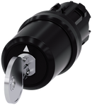 SIEMENS 3SU1000-5RL11-0AA0 Key-operated switch BKS, 22 mm, round, plastic, key removal I+O+II