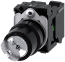 SIEMENS 3SU1100-4BF11-3BA0 Key-operated switch RONIS, 22 mm, round, plastic, key removal O+I, 1 NO