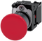 SIEMENS 3SU1130-1BA20-1CA0 Mushroom pushbutton, 22 mm, round, plastic with metal front ring, red, 1 NC