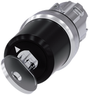 SIEMENS 3SU1050-5HC01-0AA0 Key-operated switch Siemens, 22 mm, round, metal, shiny, key removal O