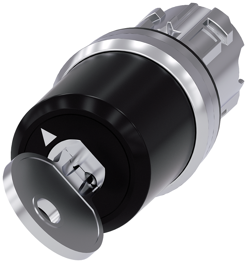 SIEMENS 3SU1050-5HC01-0AA0 Key-operated switch Siemens, 22 mm, round, metal, shiny, key removal O