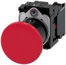 SIEMENS 3SU1100-1BA20-1CA0 Mushroom pushbutton, 22 mm, round, plastic, red, 1 NC