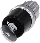 SIEMENS 3SU1050-5BF01-0AA0 Key-operated switch Siemens, 22 mm, round, metal, shiny, key removal O