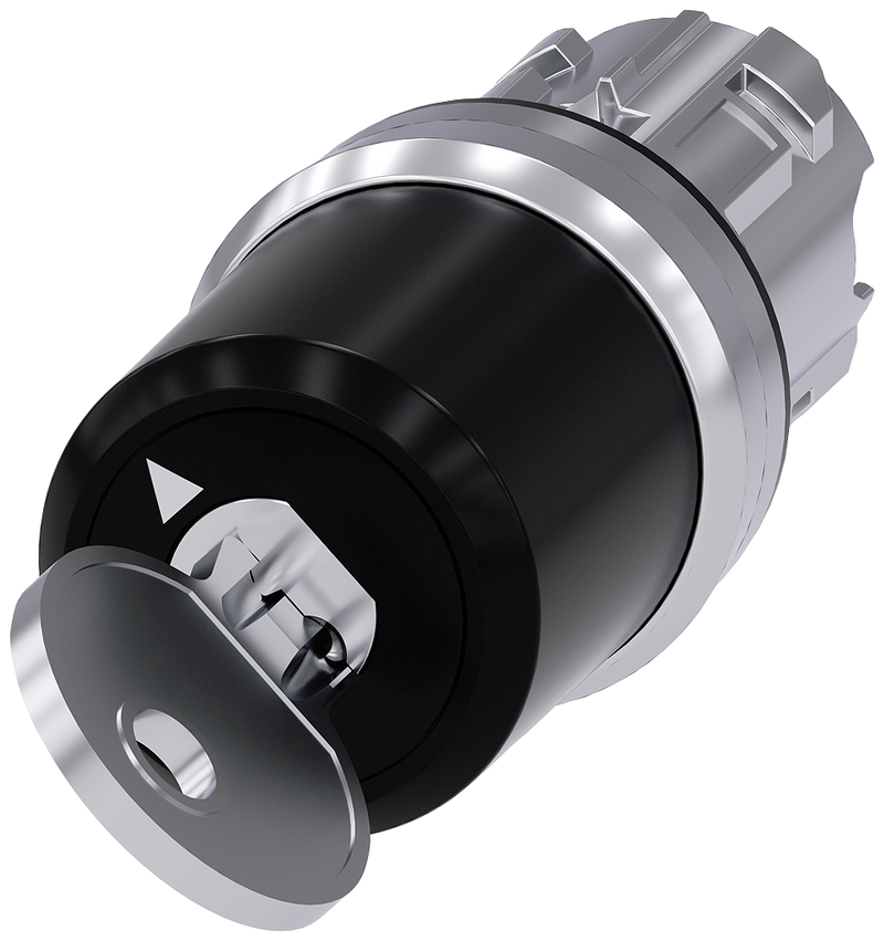 SIEMENS 3SU1050-5BF01-0AA0 Key-operated switch Siemens, 22 mm, round, metal, shiny, key removal O