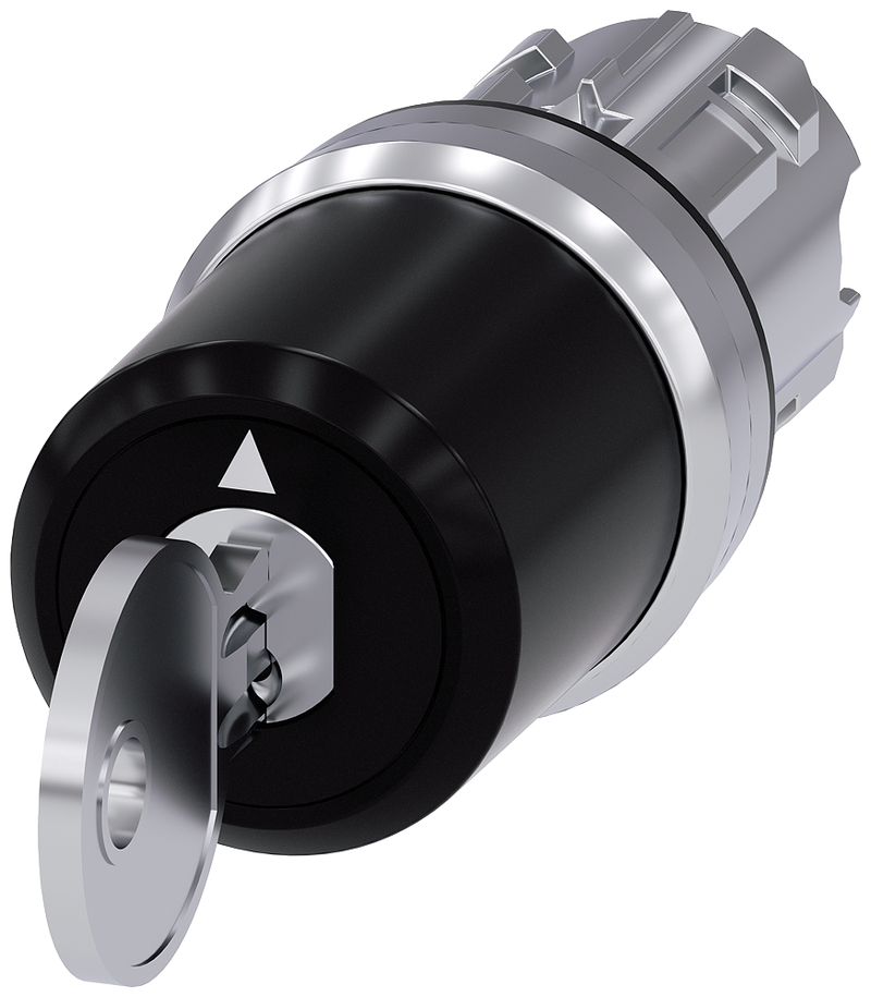 SIEMENS 3SU1050-5BP31-0AA0 Key-operated switch Siemens, 22 mm, round, metal, shiny, key removal II