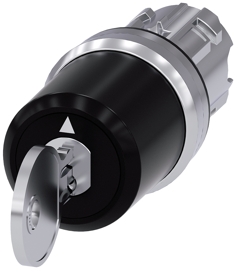 SIEMENS 3SU1050-5PN51-0AA0 Key-operated switch BKS, 22 mm, round, metal, high gloss, key removal O+I