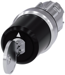 SIEMENS 3SU1050-5PL01-0AA0 Key-operated switch BKS, 22 mm, round, metal, high gloss, key removal O