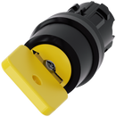 SIEMENS 3SU1000-4JF11-0AA0 Key-operated switch O.M.R, 22 mm, round, plastic, yellow, key removal O+I