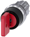 SIEMENS 3SU1050-4FL11-0AA0 Key-operated switch O.M.R, 22 mm, round, metal, high gloss, red, key removal I+O+II
