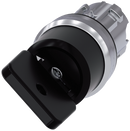 SIEMENS 3SU1050-4HF01-0AA0 Key-operated switch O.M.R, 22 mm, round, metal, high gloss, black, key removal O