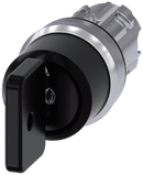 SIEMENS 3SU1050-4HL11-0AA0 Key-operated switch O.M.R, 22 mm round metal high gloss black key removal I+O+II